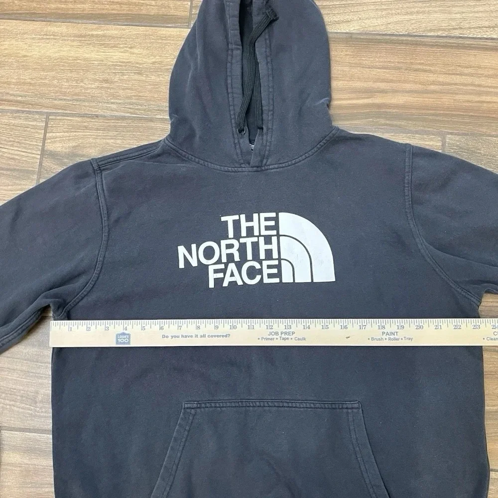 The North Face Hoodie Mens Large Black Big Logo Pullover Sweatshirt